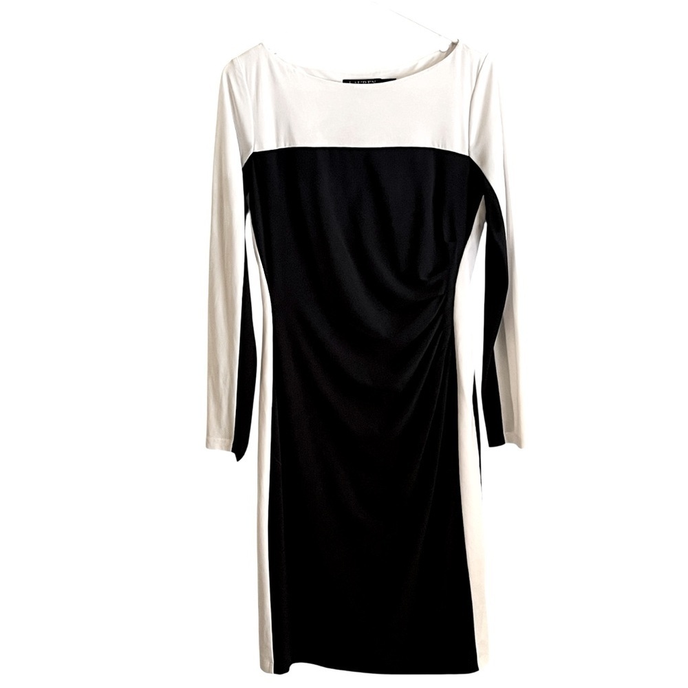 Lauren Ralph Lauren 2-Tone  Navy White Dress Green Label Size 8